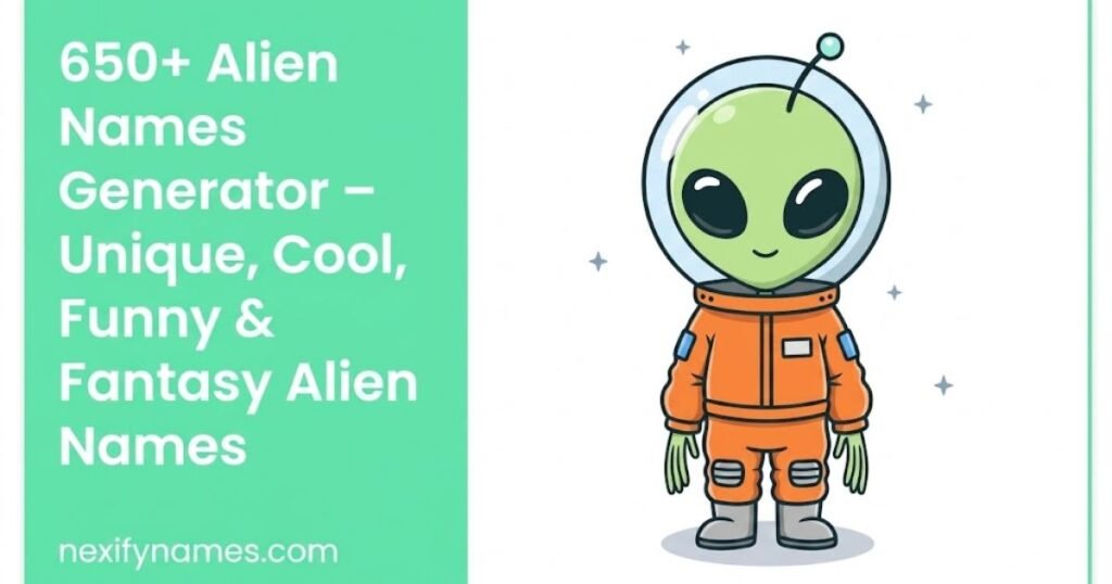 650+ Alien Names Generator – Unique, Cool, Funny & Fantasy Alien Names