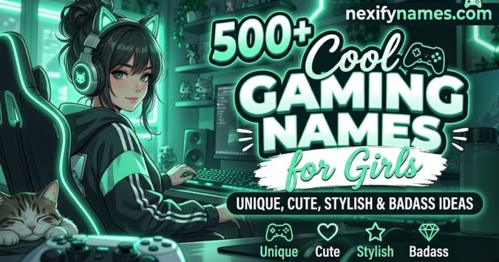 500+ Cool Gaming Names for Girls: Unique, Cute, Stylish & Badass Ideas