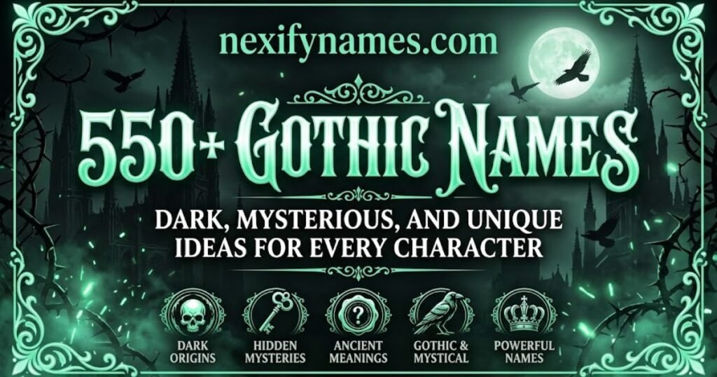 550+ Gothic Names: Dark, Mysterious, and Unique Ideas for Every Character