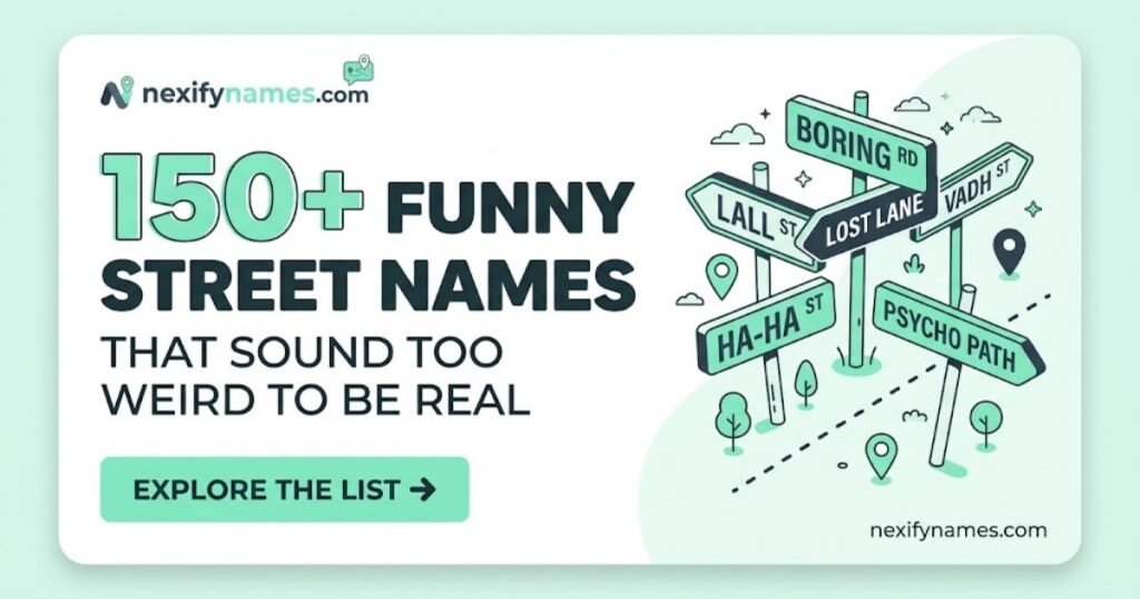 150+ Funny Street Names That Sound Too Weird to Be Real