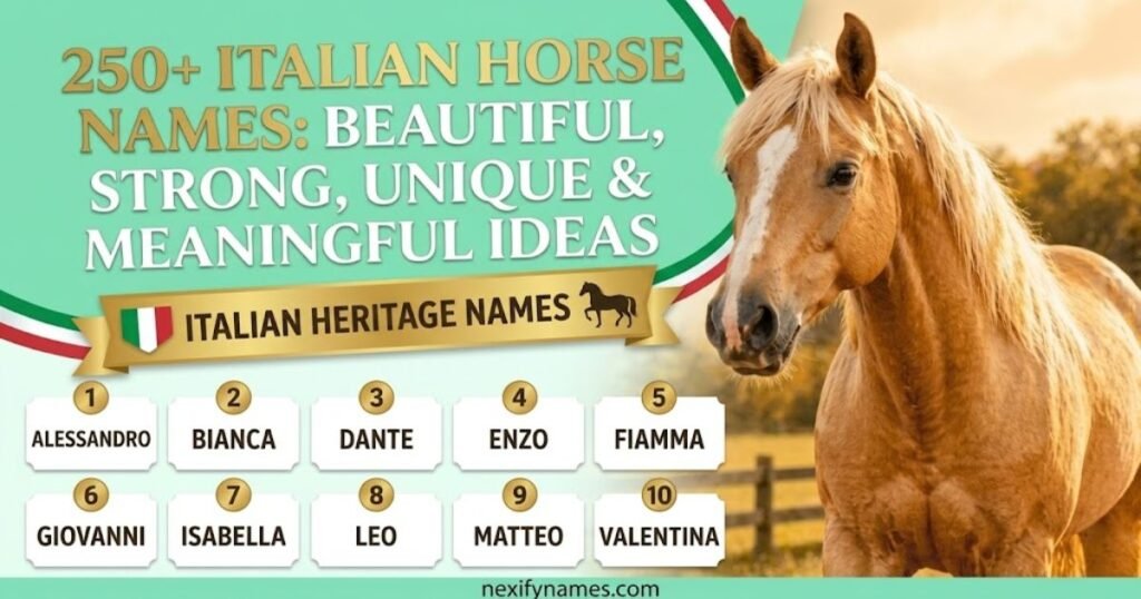 250+ Italian Horse Names: Beautiful, Strong, Unique & Meaningful Ideas