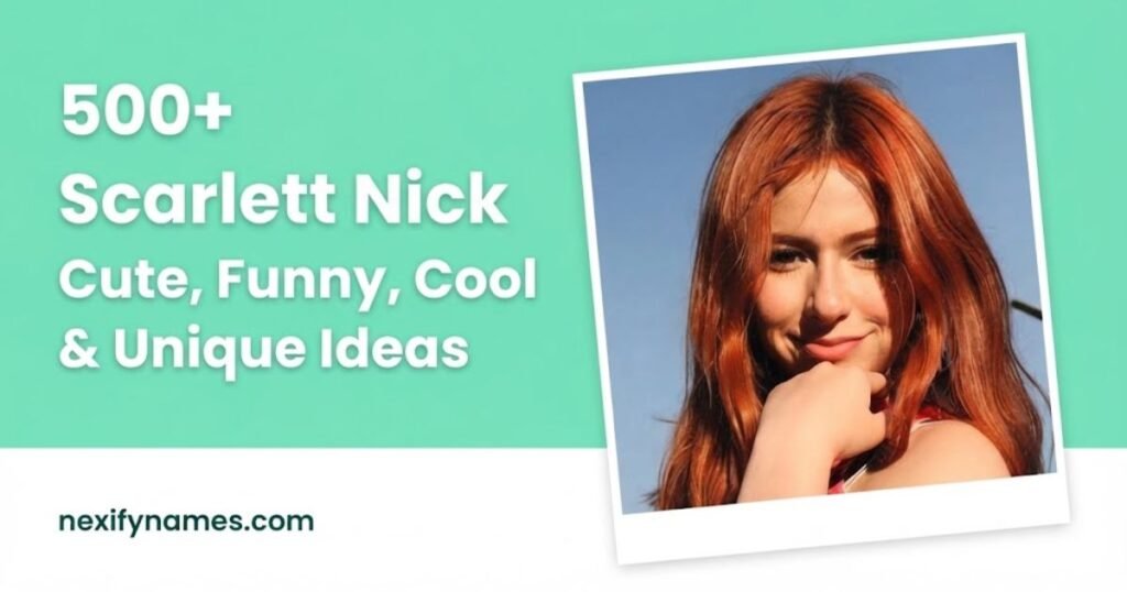500+ Scarlett Nick Cute, Funny, Cool & Unique Ideas
