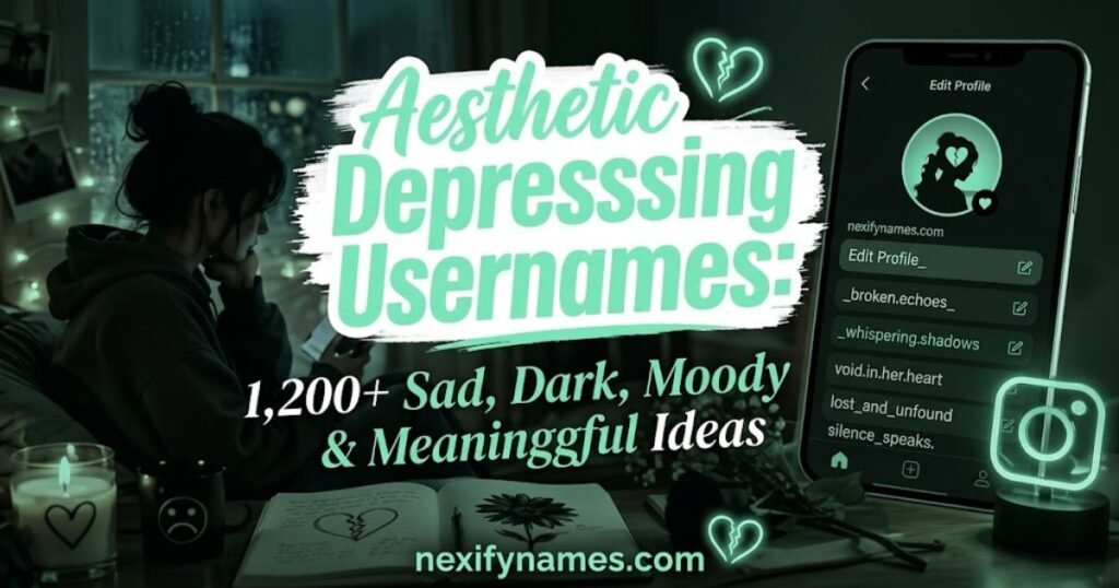 Aesthetic Depressing Usernames: 1,200+ Sad, Dark, Moody & Meaningful Ideas