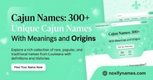 Cajun Names: 300+ Unique Cajun Names With Meanings and Origins
