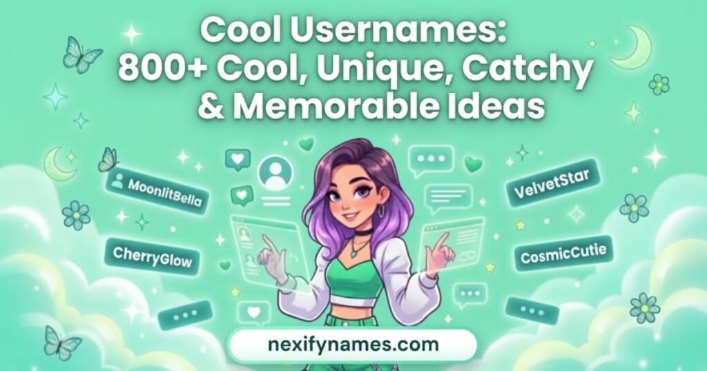 Cool Usernames: 800+ Cool, Unique, Catchy & Memorable Ideas