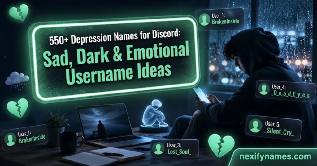 550+ Depression Names for Discord: Sad, Dark & Emotional Username Ideas