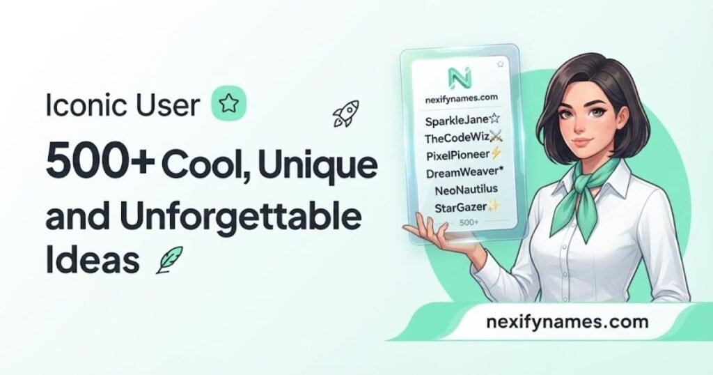 Iconic User 500+ Cool, Unique & Unforgettable Ideas