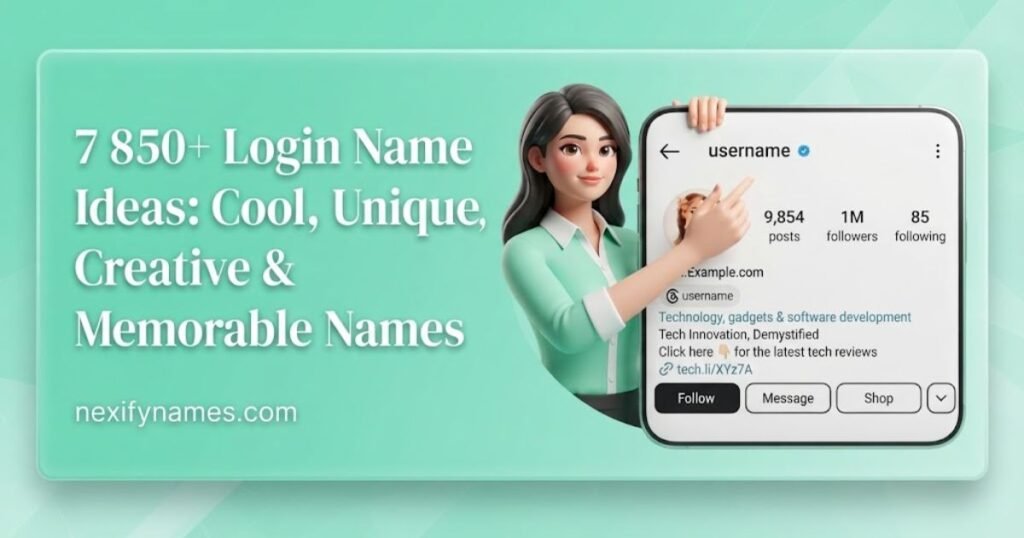 850+ Login Name Ideas: Cool, Unique, Creative & Memorable Names