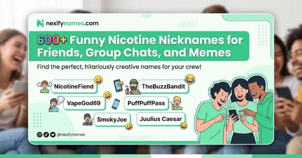 600+ Funny Nicotine Nicknames for Friends, Group Chats, and Memes