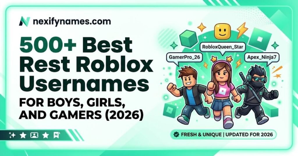 500+ Best Roblox Usernames for Boys, Girls, and Gamers (2026)