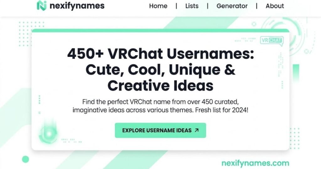 450+ VRChat Usernames: Cute, Cool, Unique & Creative Ideas